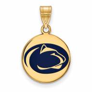 Penn State Nittany Lions Sterling Silver Gold Plated Medium Pendant