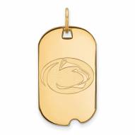 Penn State Nittany Lions Sterling Silver Gold Plated Small Dog Tag