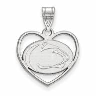 Penn State Nittany Lions Sterling Silver Heart Pendant
