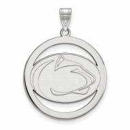 Penn State Nittany Lions Sterling Silver Large Circle Pendant