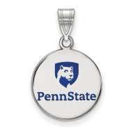 Penn State Nittany Lions Sterling Silver Medium Enameled Disc Pendant