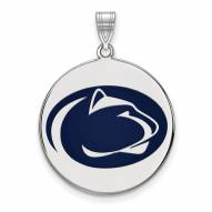 Penn State Nittany Lions Sterling Silver Extra Large Enameled Disc Pendant