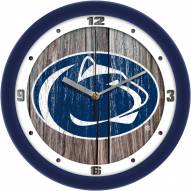 Penn State Nittany Lions Weathered Wood Wall Clock