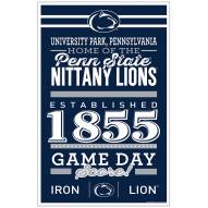 Penn State Nittany Lions Established Wood Sign