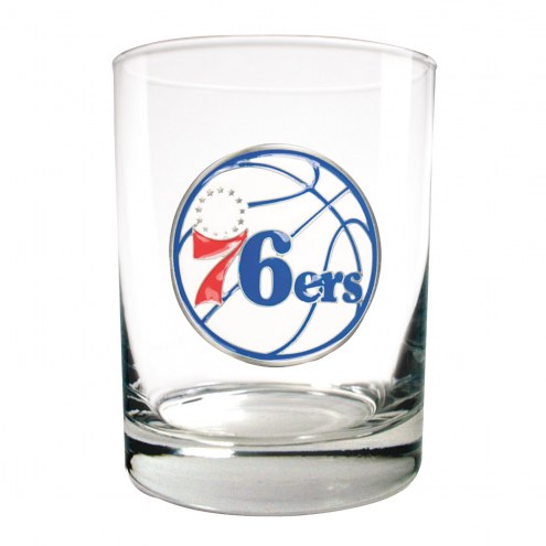 Philadelphia 76ers NBA 2-Piece 14 Oz. Rocks Glass Set