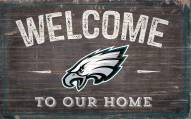 Philadelphia Eagles 11" x 19" Welcome to Our Home Sign