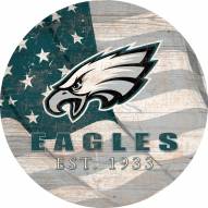 Philadelphia Eagles 12" Team Color Flag Circle Sign
