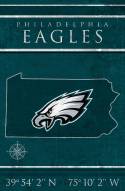 Philadelphia Eagles 17" x 26" Coordinates Sign