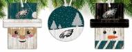 Philadelphia Eagles 3-Pack Christmas Ornament Set