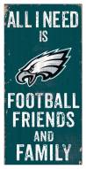 Philadelphia Eagles 6" x 12" Friends & Family Sign
