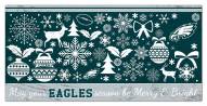Philadelphia Eagles 6" x 12" Merry & Bright Sign