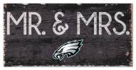 Philadelphia Eagles 6" x 12" Mr. & Mrs. Sign