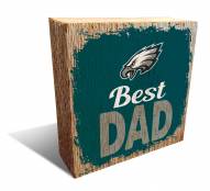 Philadelphia Eagles Best Dad 6" x 6" Block