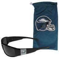 Philadelphia Eagles Chrome Wrap Sunglasses & Bag