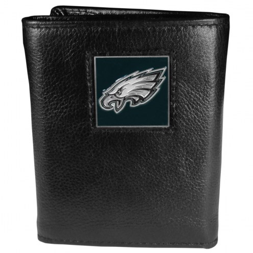 Philadelphia Eagles Deluxe Leather Tri-fold Wallet in Gift Box