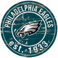 Philadelphia Eagles Distressed Round Sign