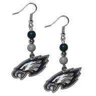 Philadelphia Eagles Fan Bead Dangle Earrings