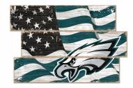 Philadelphia Eagles Flag 3 Plank Sign