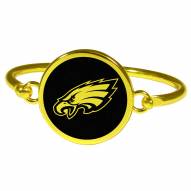 Philadelphia Eagles Gold Tone Bangle Bracelet
