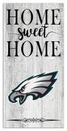 Philadelphia Eagles Home Sweet Home Whitewashed 6" x 12" Sign