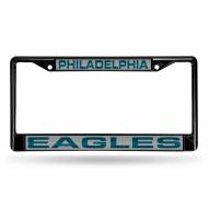 Philadelphia Eagles Laser Black License Plate Frame
