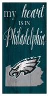 Philadelphia Eagles My Heart State 6" x 12" Sign