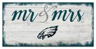 Philadelphia Eagles Script Mr. & Mrs. Sign