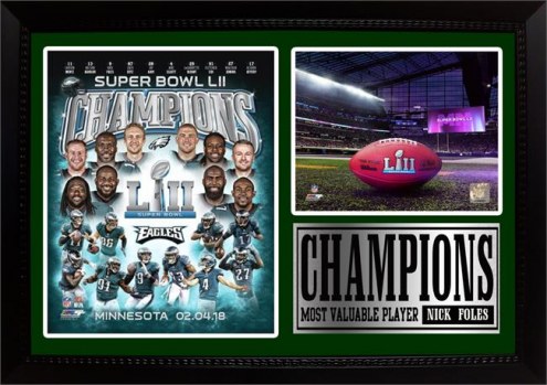 Philadelphia Eagles Super Bowl LII Champions 12&quot; x 18&quot; Photo Stat Frame