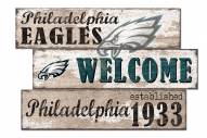 Philadelphia Eagles Welcome 3 Plank Sign