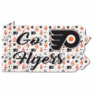 Philadelphia Flyers 12" Floral State Sign