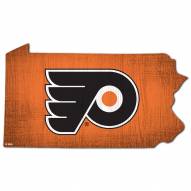 Philadelphia Flyers 12" Team Color Logo State Sign