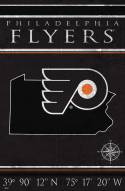 Philadelphia Flyers 17" x 26" Coordinates Sign