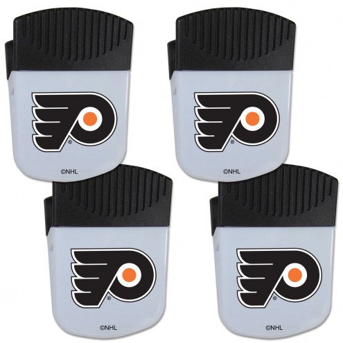 Philadelphia Flyers 4 Pack Chip Clip Magnet with Bottle Opener