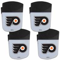 Philadelphia Flyers 4 Pack Chip Clip Magnet with Bottle Opener