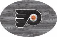 Philadelphia Flyers 46" Distressed Wood Oval Sign