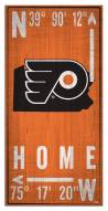 Philadelphia Flyers 6" x 12" Coordinates Sign