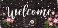 Philadelphia Flyers 6" x 12" Floral Welcome Sign