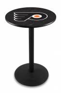 Philadelphia Flyers Black Wrinkle Bar Table with Round Base