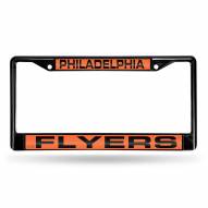 Philadelphia Flyers Laser Black License Plate Frame