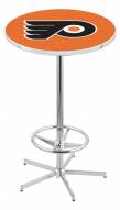 Philadelphia Flyers NHL Chrome Bar Table with Foot Ring