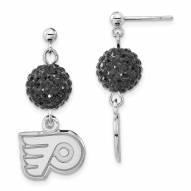 Philadelphia Flyers Sterling Silver Crystal Ovation Earrings