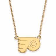 Philadelphia Flyers Sterling Silver Gold Plated Small Pendant Necklace