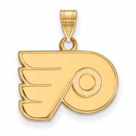Philadelphia Flyers Sterling Silver Gold Plated Small Pendant