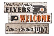 Philadelphia Flyers Welcome 3 Plank Sign