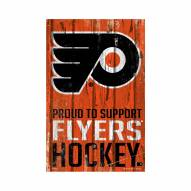 Philadelphia Flyers Proud to Support Wood Sign