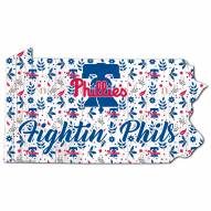 Philadelphia Phillies 12" Floral State Sign