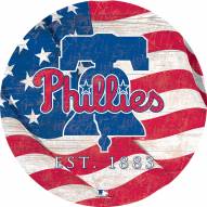Philadelphia Phillies 12" Team Color Flag Circle Sign