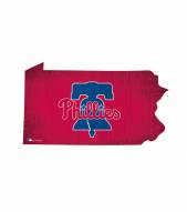 Philadelphia Phillies 12" Team Color Logo State Sign
