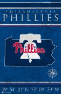 Philadelphia Phillies 17" x 26" Coordinates Sign