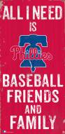 Philadelphia Phillies 6" x 12" Friends & Family Sign